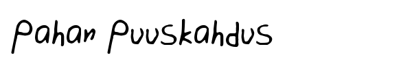 Pahan Puuskahdus font preview